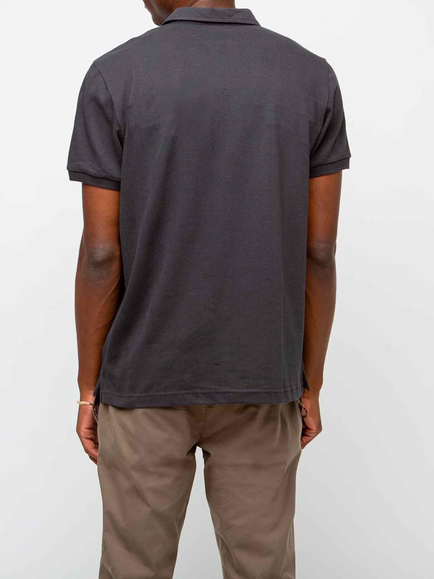 Polo Homme Esprit Jacquard Coton Gris Fonce tbs