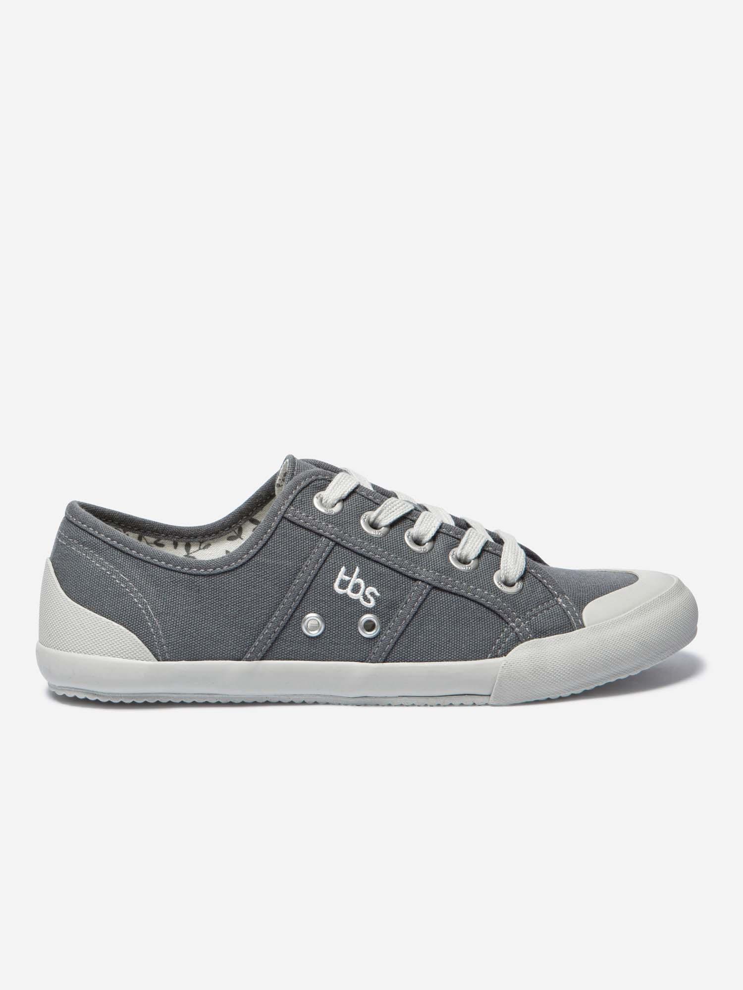 Tennis Femme Confort En Toile Grise tbs