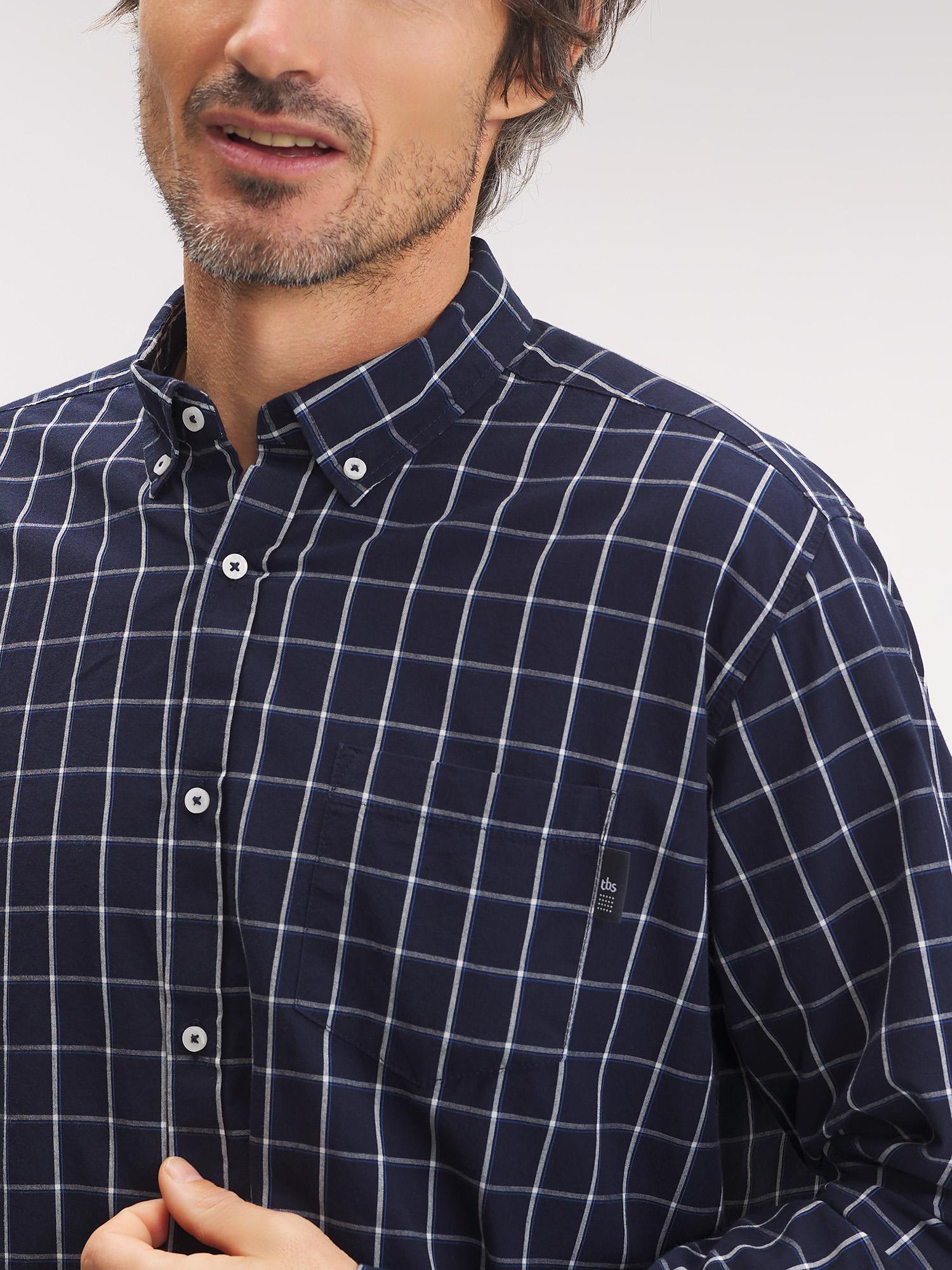 Chemise Homme A Carreaux Marine tbs