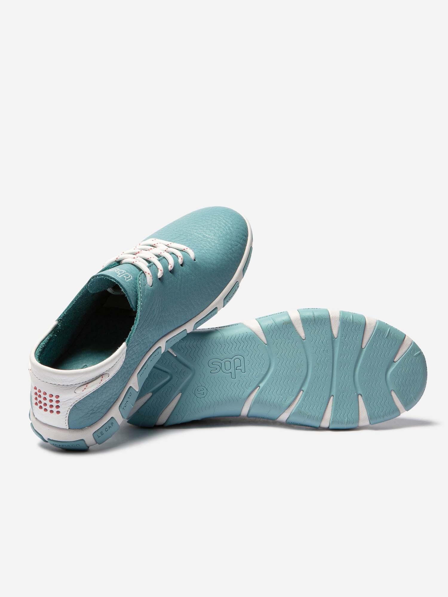 Tennis Femme Confort Cuir Bleu tbs