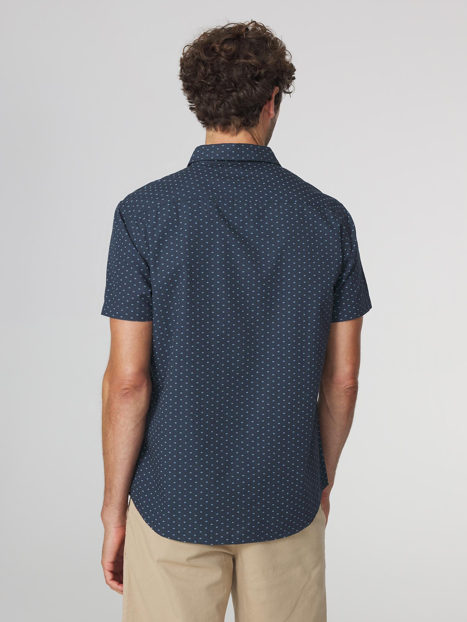Chemise D'affaires Pour Homme, Coupe Ajustée, Chemise Formelle à Pois Boutonnée, Chemise à Manches Longues, Sans Repassage, Haut Oxford, Col à Revers