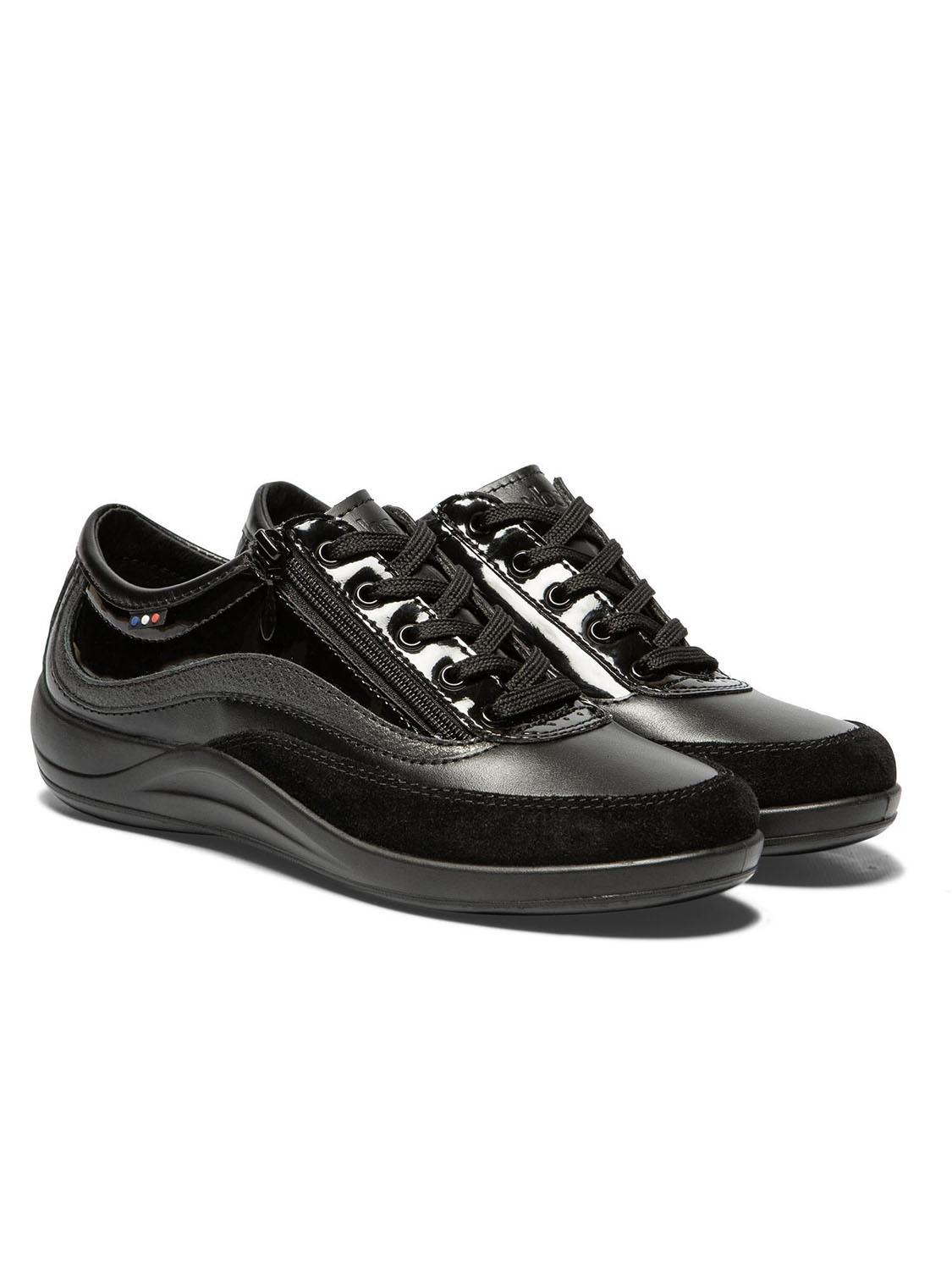 Baskets FemmeConfort bi matiere Noire tbs