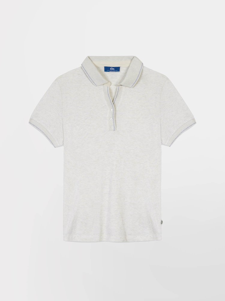 Polo manches courtes Adinapol - Couleur blanc/ecru - Pour Femme - TBS - Taille 40