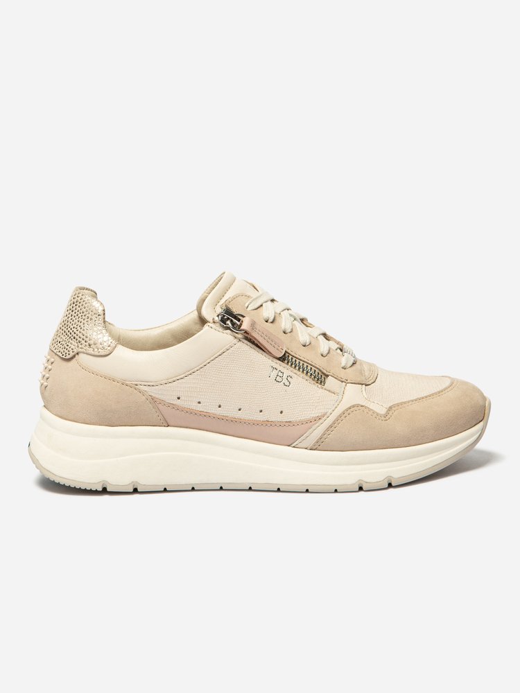Baskets zippées Blonzip pour Femme - Couleur beige - TBS - Pointure 38