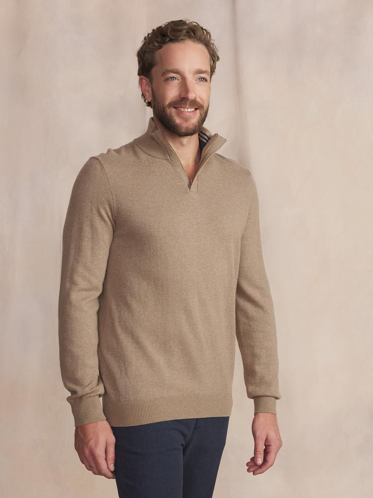 Pull col camionneur Malikcam - Couleur beige - Pour Homme - TBS - Taille XXL