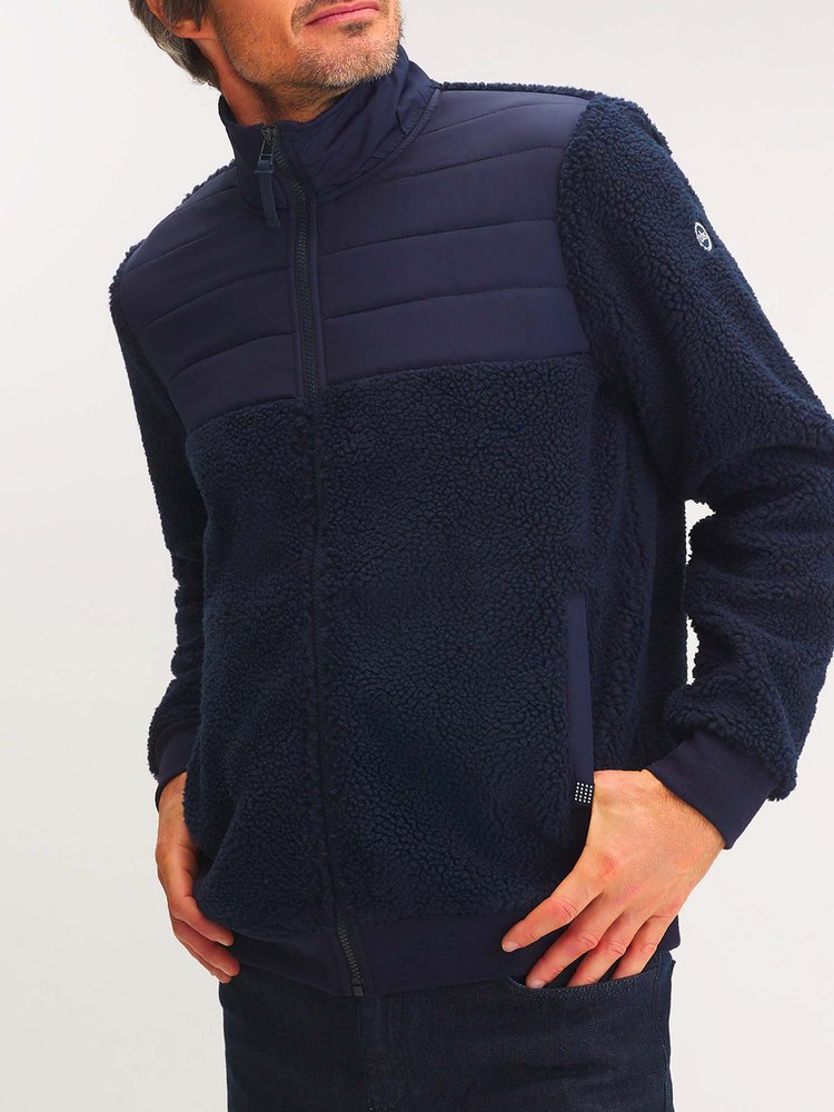 Sweat zippé Kodiezip14032 - Couleur bleu marine - Pour Homme - TBS - Taille 3XL