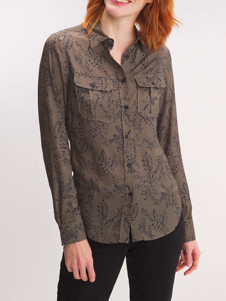 Chemise manches longues Kadenmit19275 - Couleur marron - Pour Femme - TBS - Taille 40