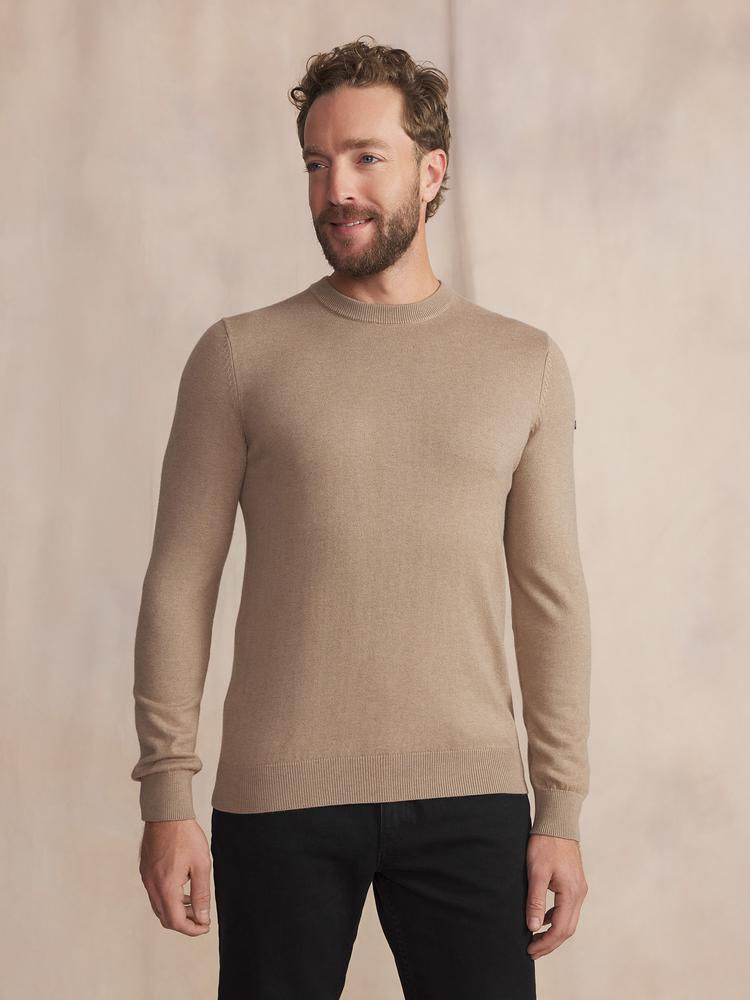 Pull encolure ronde Malikron - Couleur beige - Pour Homme - TBS - Taille 3XL