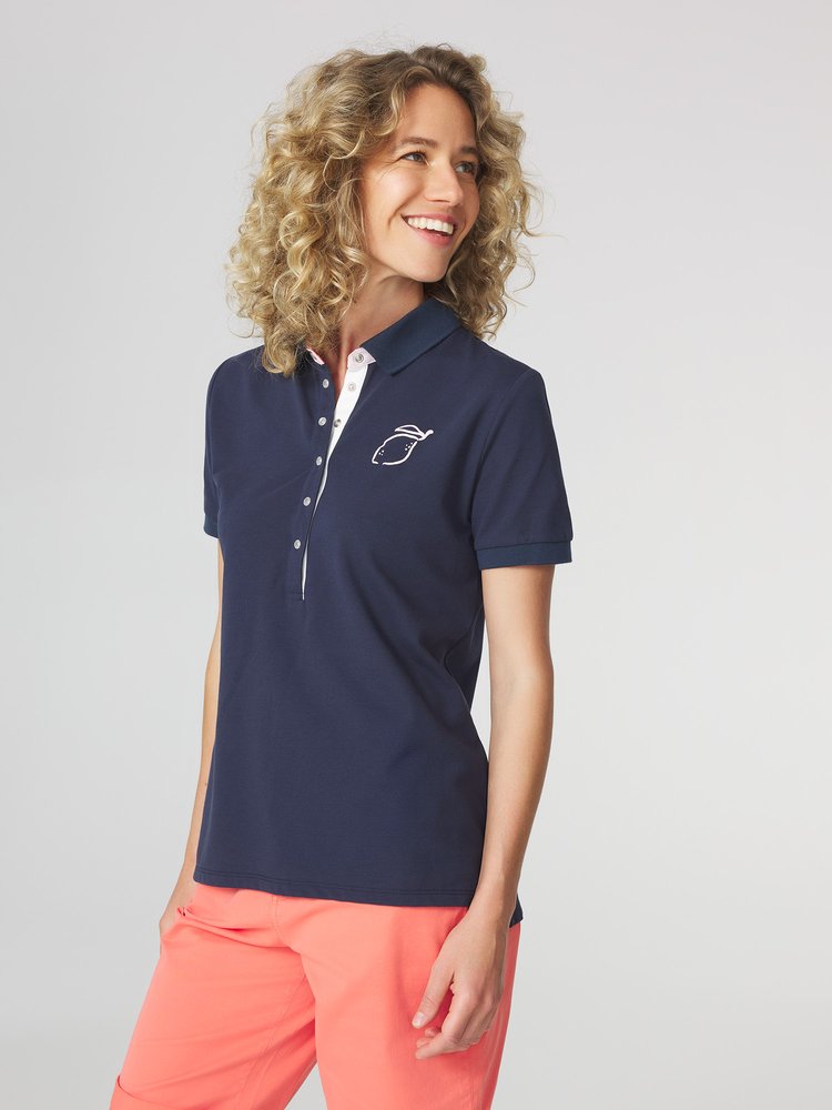 Polo manches courtes Boniepol - Couleur bleu marine - Pour Femme - TBS - Taille 46