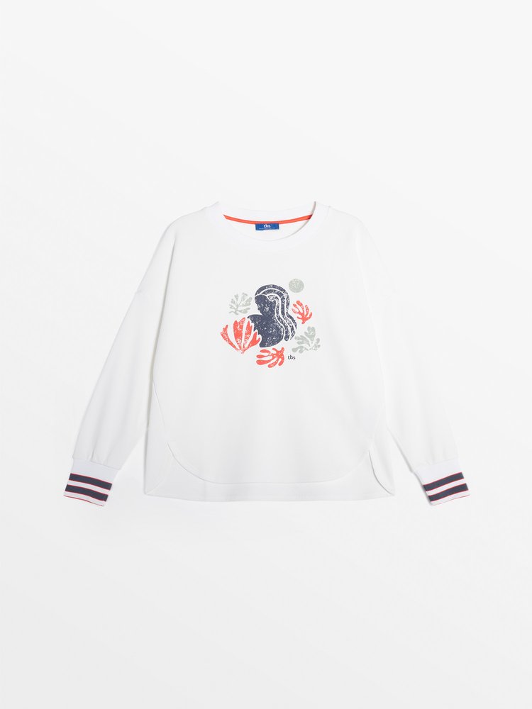 Sweat Melisron19017 - Couleur blanc/ecru - Pour Femme - TBS - Taille M