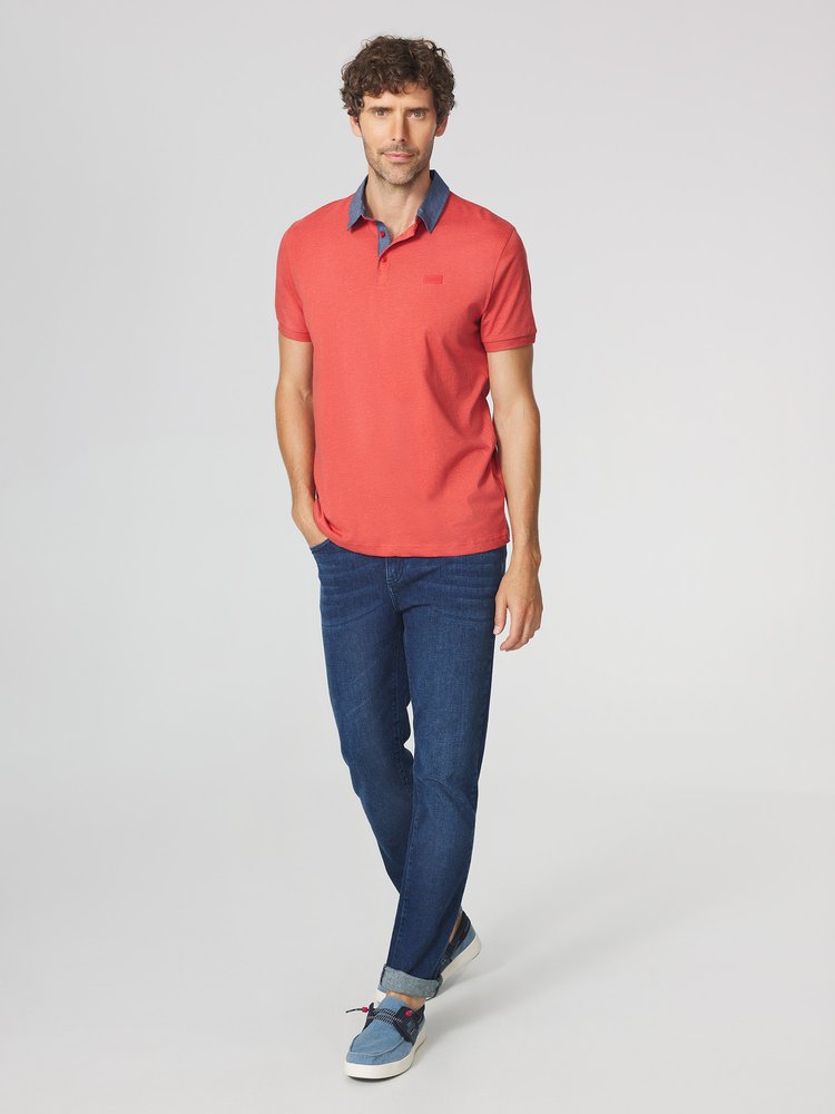 Polo manches courtes coloris grenade Homme - TBS - Taille S