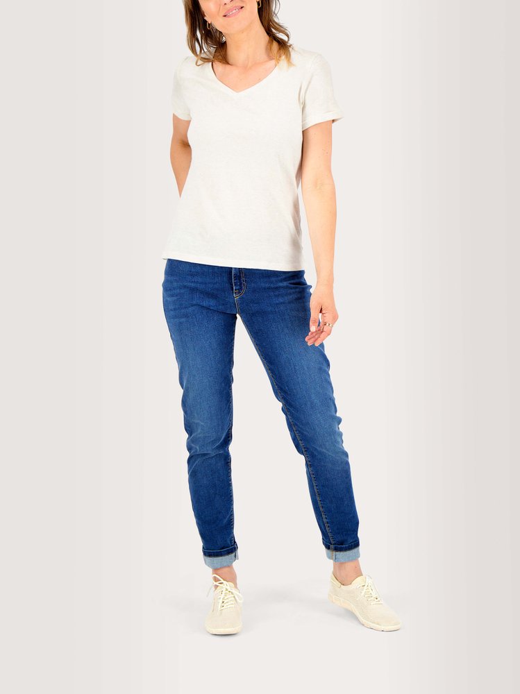 T-shirt manches courtes Adinatee - Couleur blanc/ecru - Pour Femme - TBS - Taille L