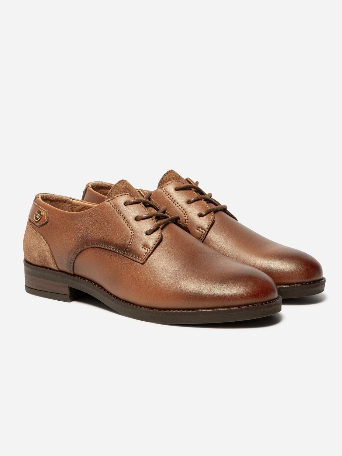 Derbies Femme Confort Tout Cuir Marron FOSTINA