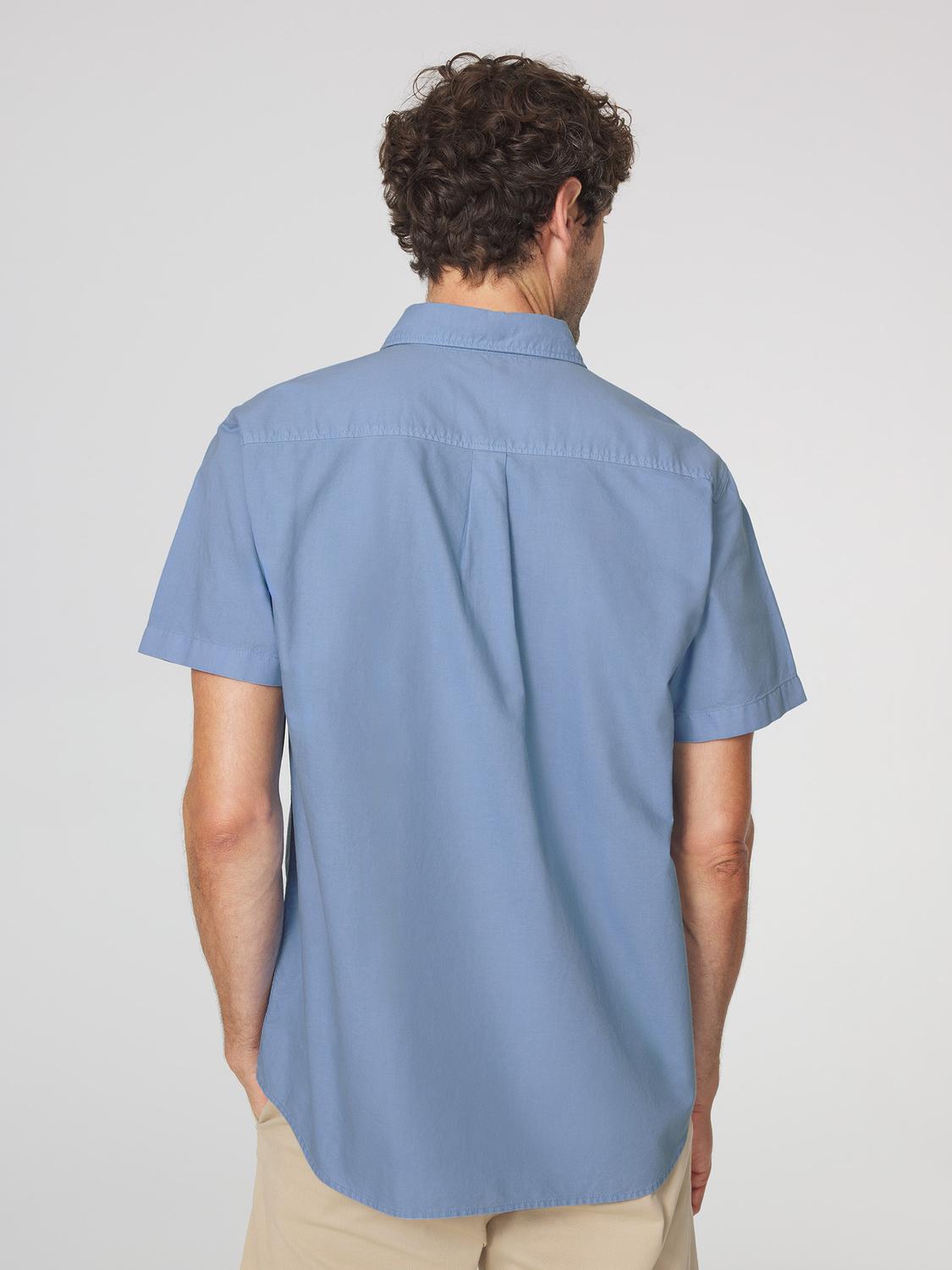 Chemise Homme Manches Courtes Coupe Confort Bleu BRODYCHA