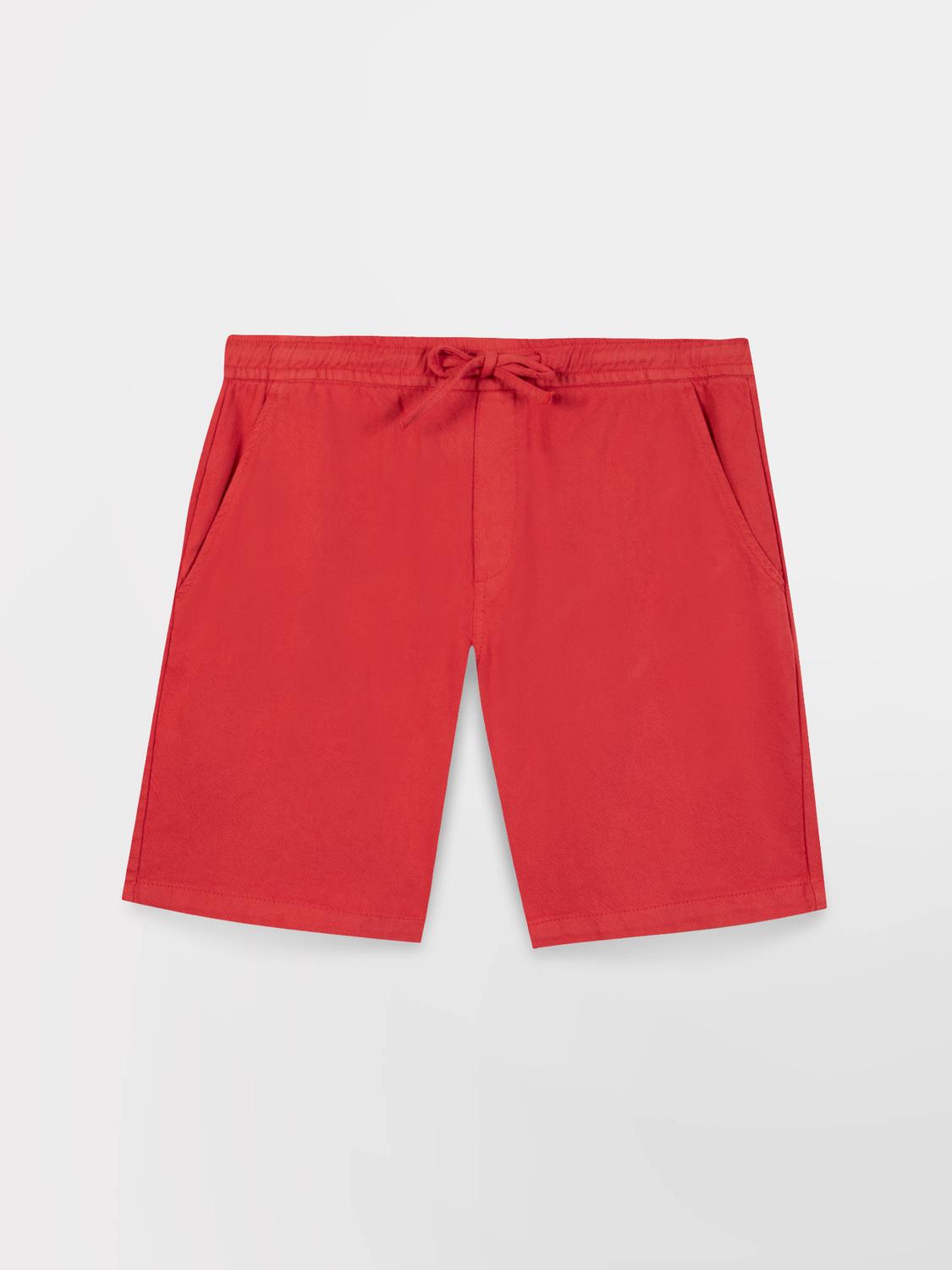 Bermuda homme rouge Coton lin FILEPBER