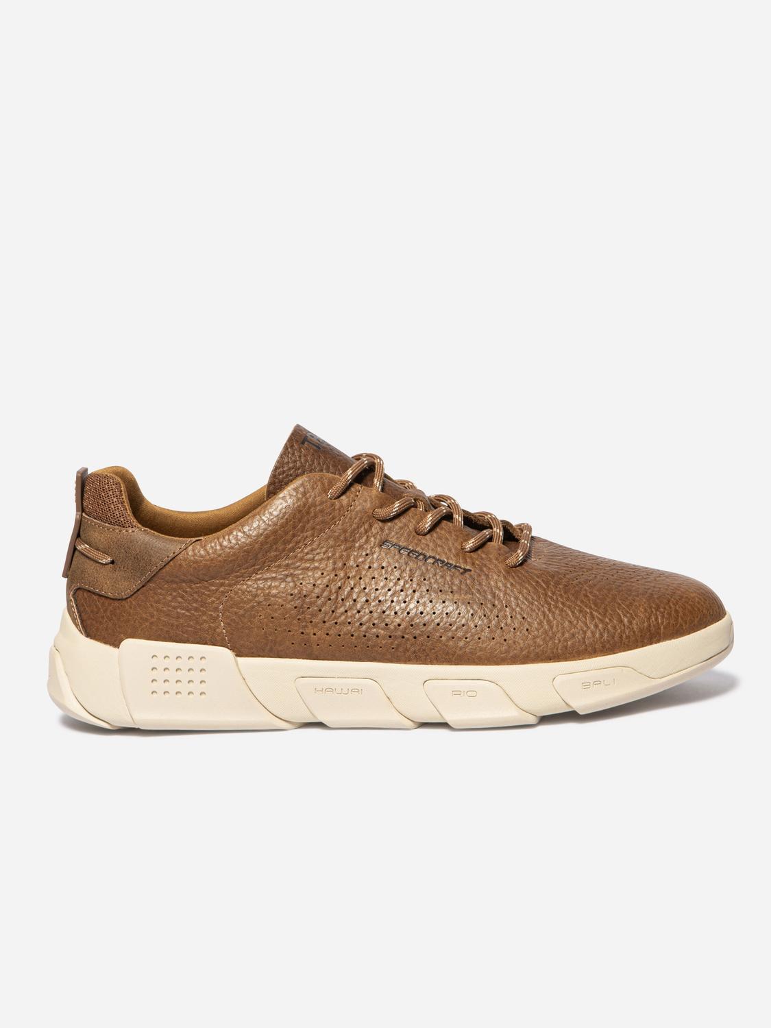 Tennis en cuir homme tabac JAZAIRY