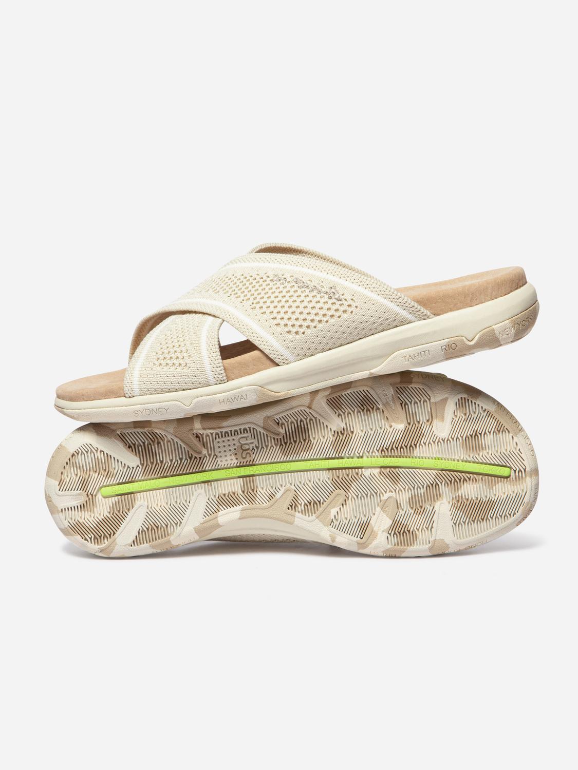 Mules femme ecru camo CARLETI