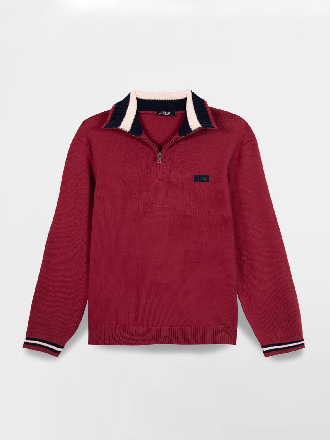 Pull Cepage Manches Longues Rouge TATUMCAM