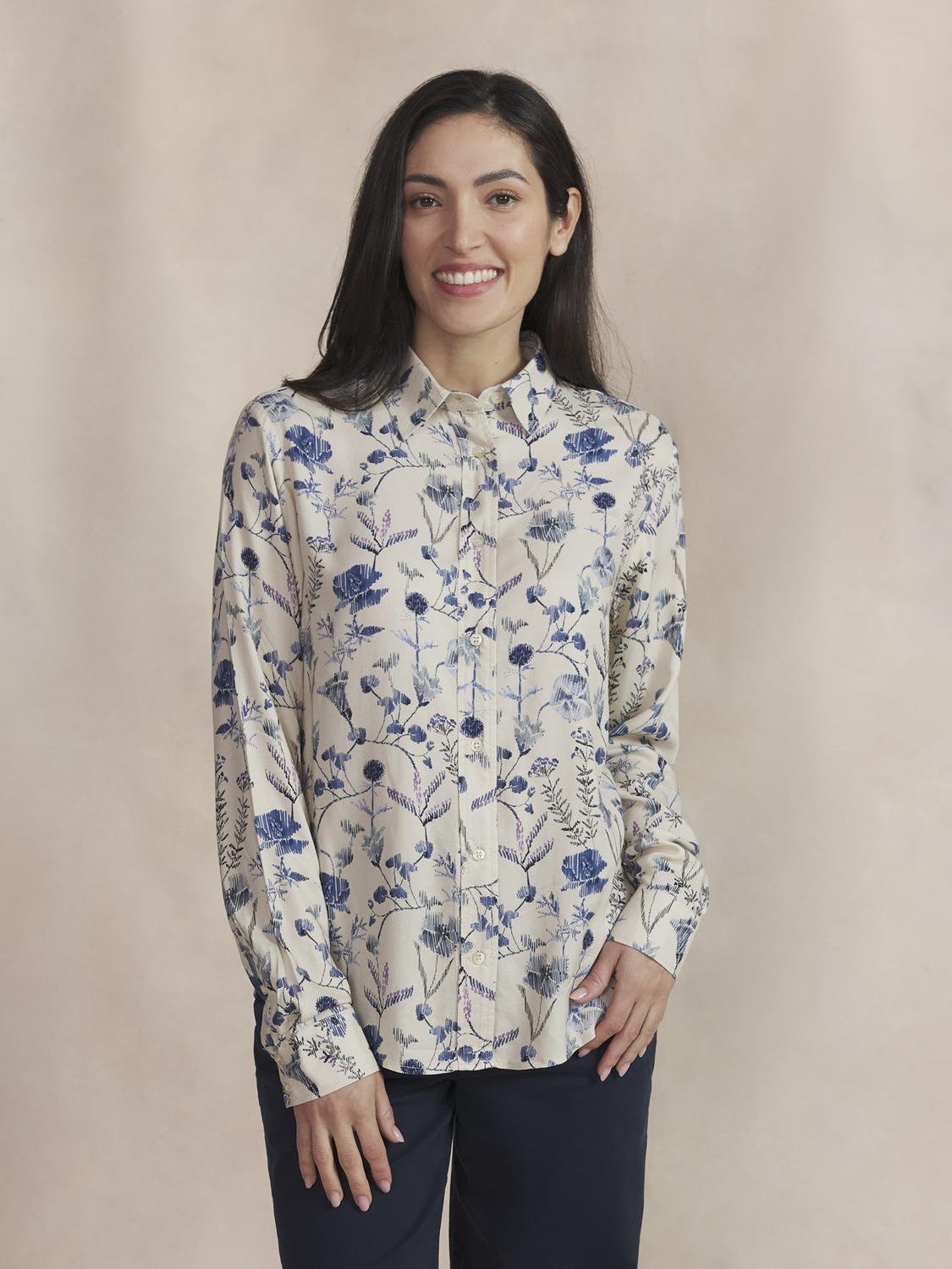Chemise Femme Coton Beige NOEMACHE