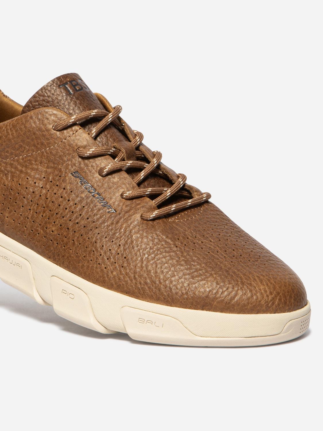 Tennis en cuir homme tabac JAZAIRY
