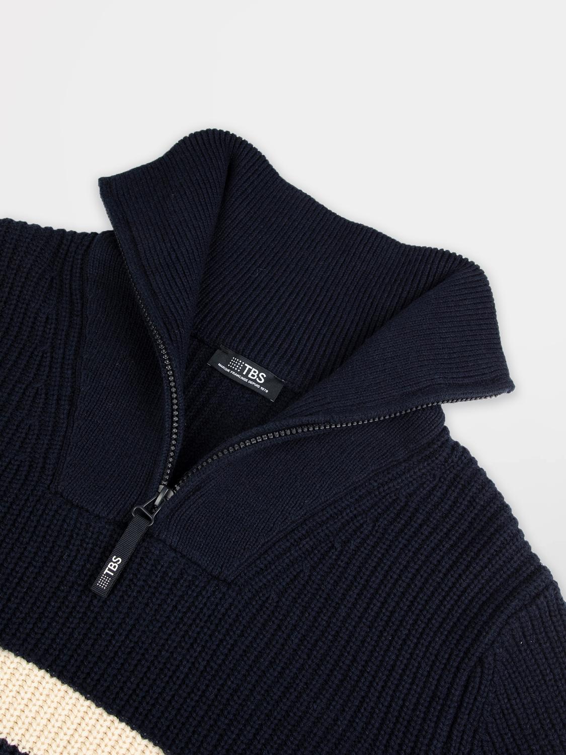 Pull Col Camionneur Homme Beige MORAYCAM