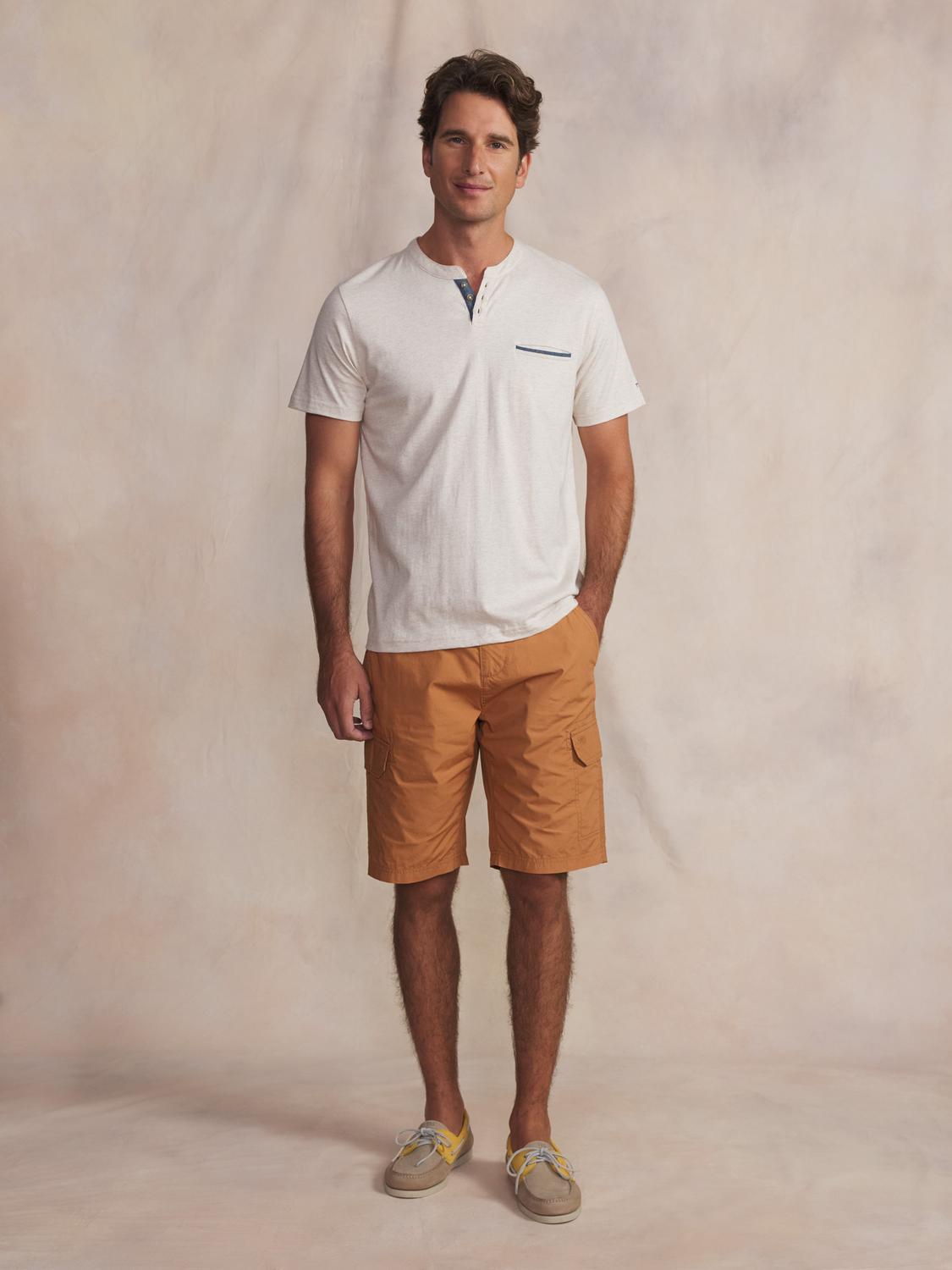 Tee-shirt en maille homme beige chine BLAKETEE