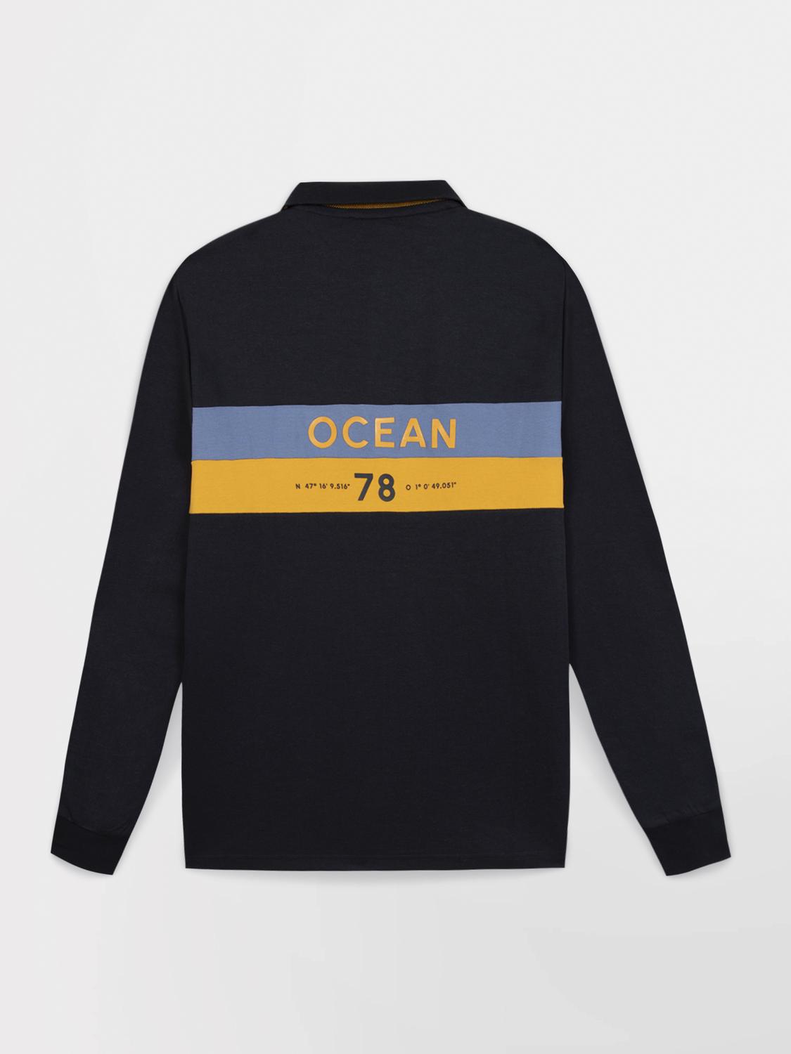 Polo Marine Manches Longues Bleu JADENPOL Polo Marine Manches Longues Bleu JADENPOL