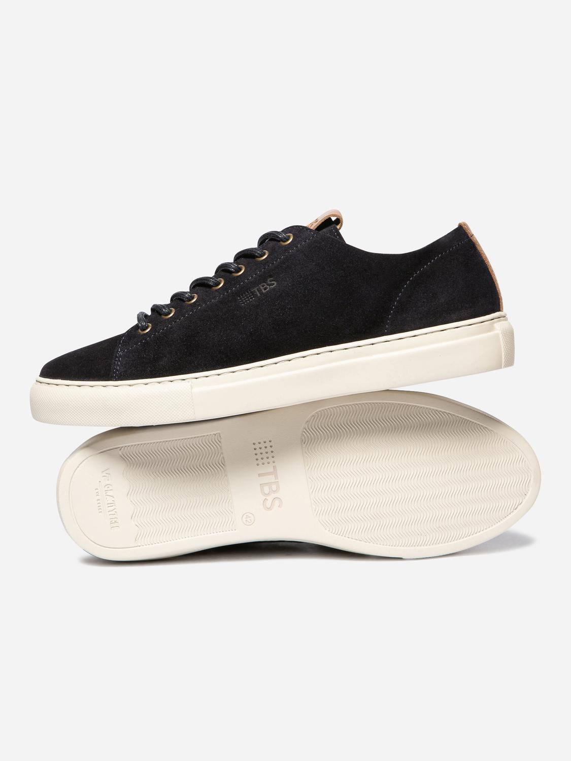 Men's leather sneakers Navy ALBERIC