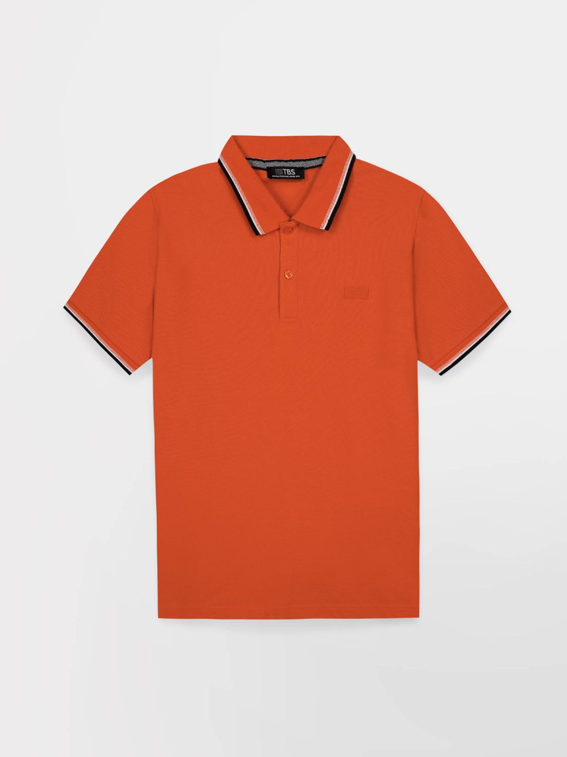 Polo Homme Coton Biologique Orange YVANEPOL Polo Homme Coton Biologique Orange YVANEPOL