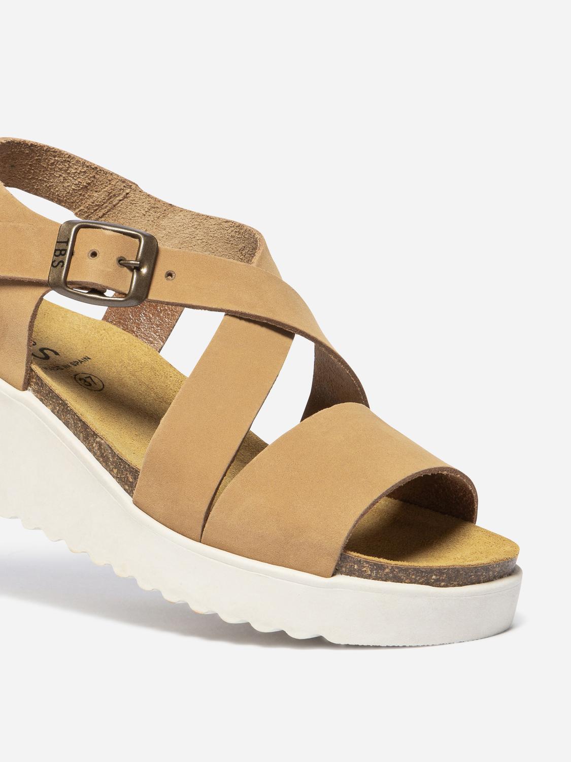 Sandales compensées femme latte CLARIAH