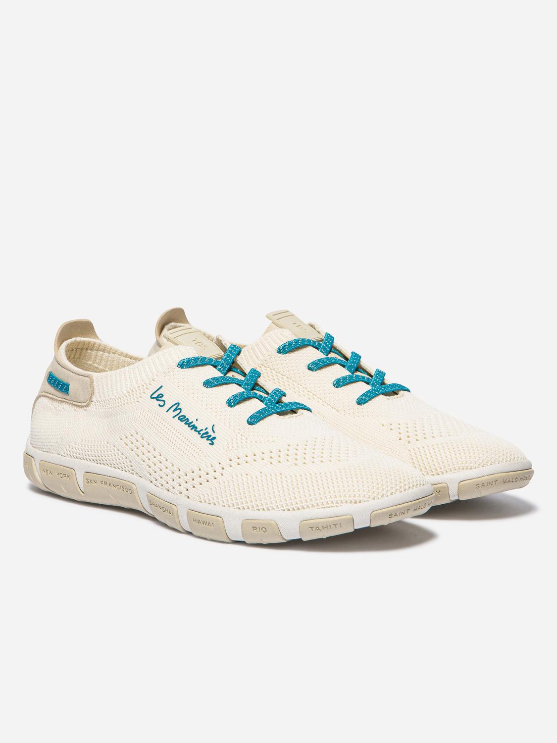 Tennis en toile femme calcaire et latte JANESSA