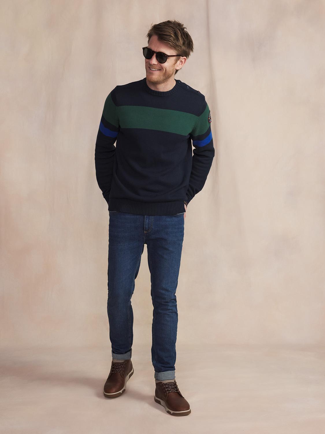 Pull Marine Manches Longues Bleu NOVAKRON