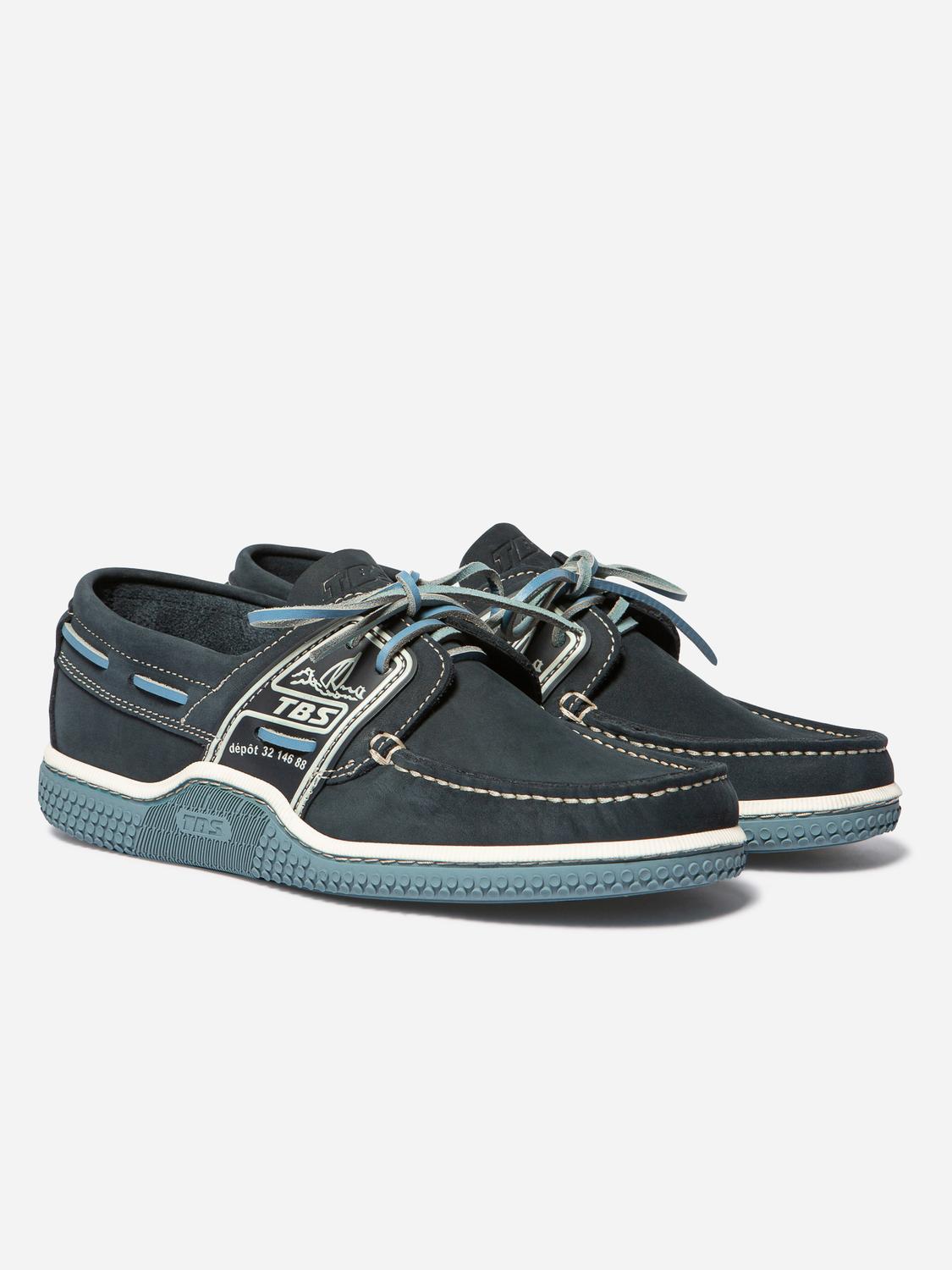 Chaussures bateau homme navy et chambray GLOBEK