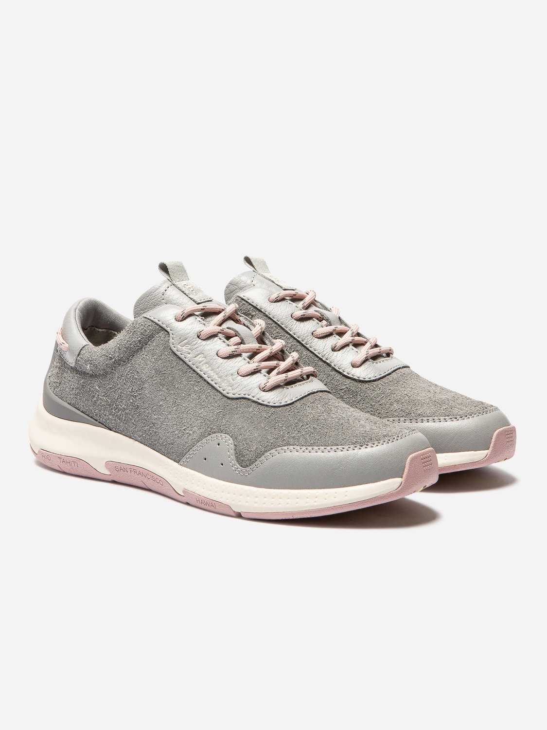 Baskets Femme Cuir Velours Long Gris JAZZFEU