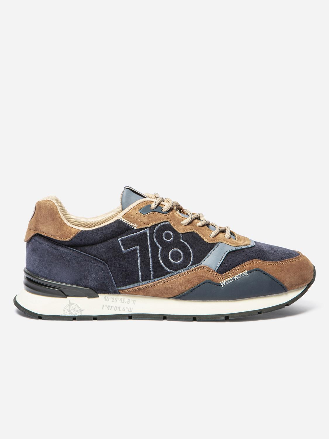 Running Homme Textile Navy et Marron DINBOAT