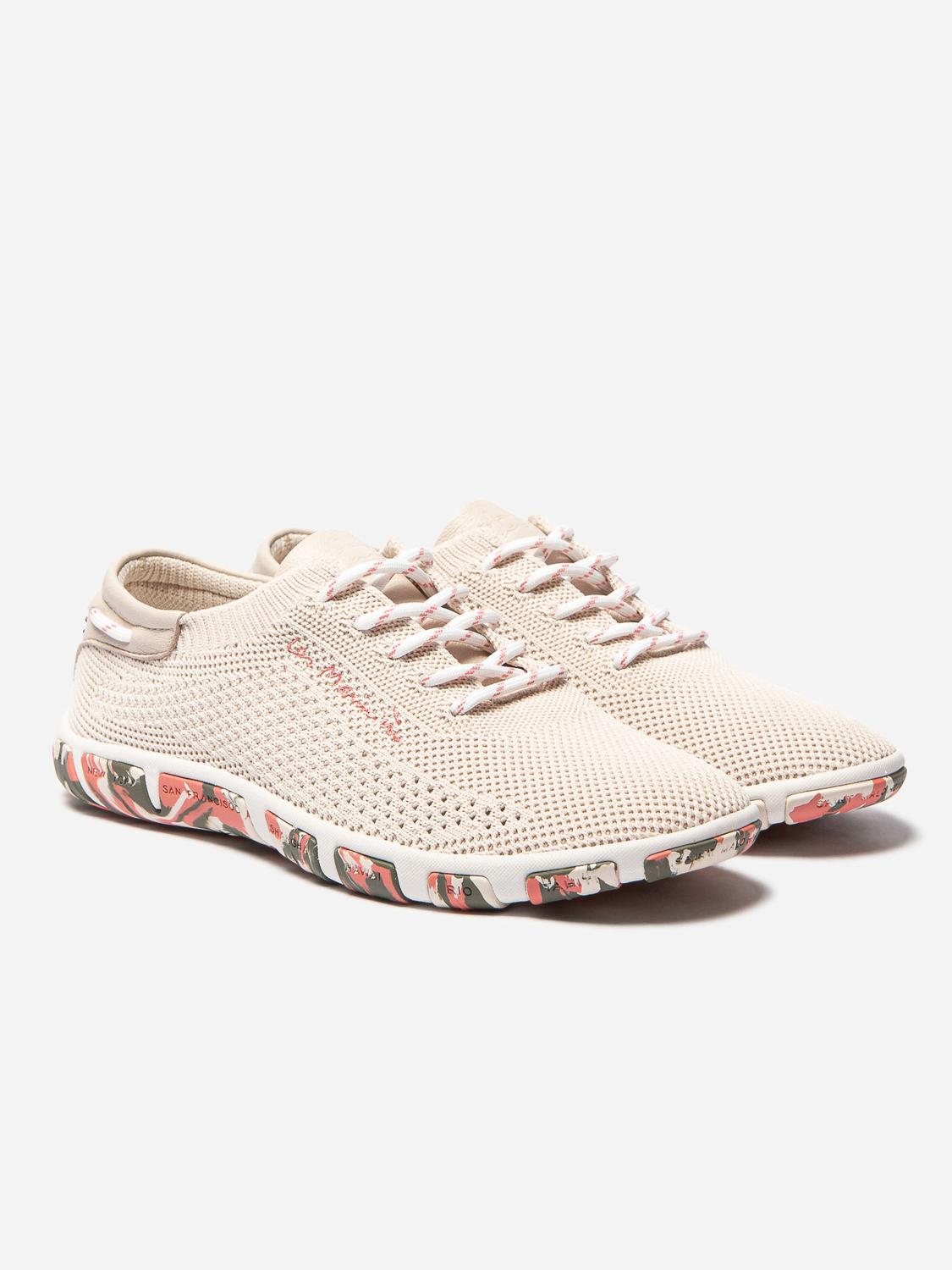 Tennis Femme Confort Textile Recyclé Rose Clair