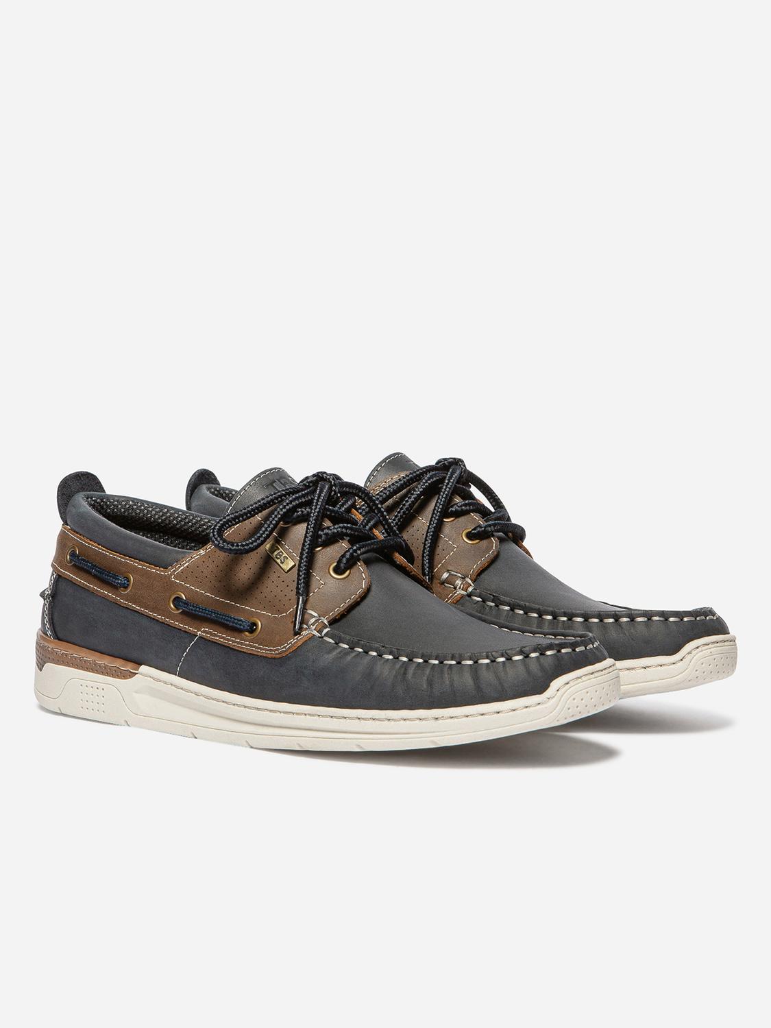 Chaussures bateau homme marine et tan MATBOAT