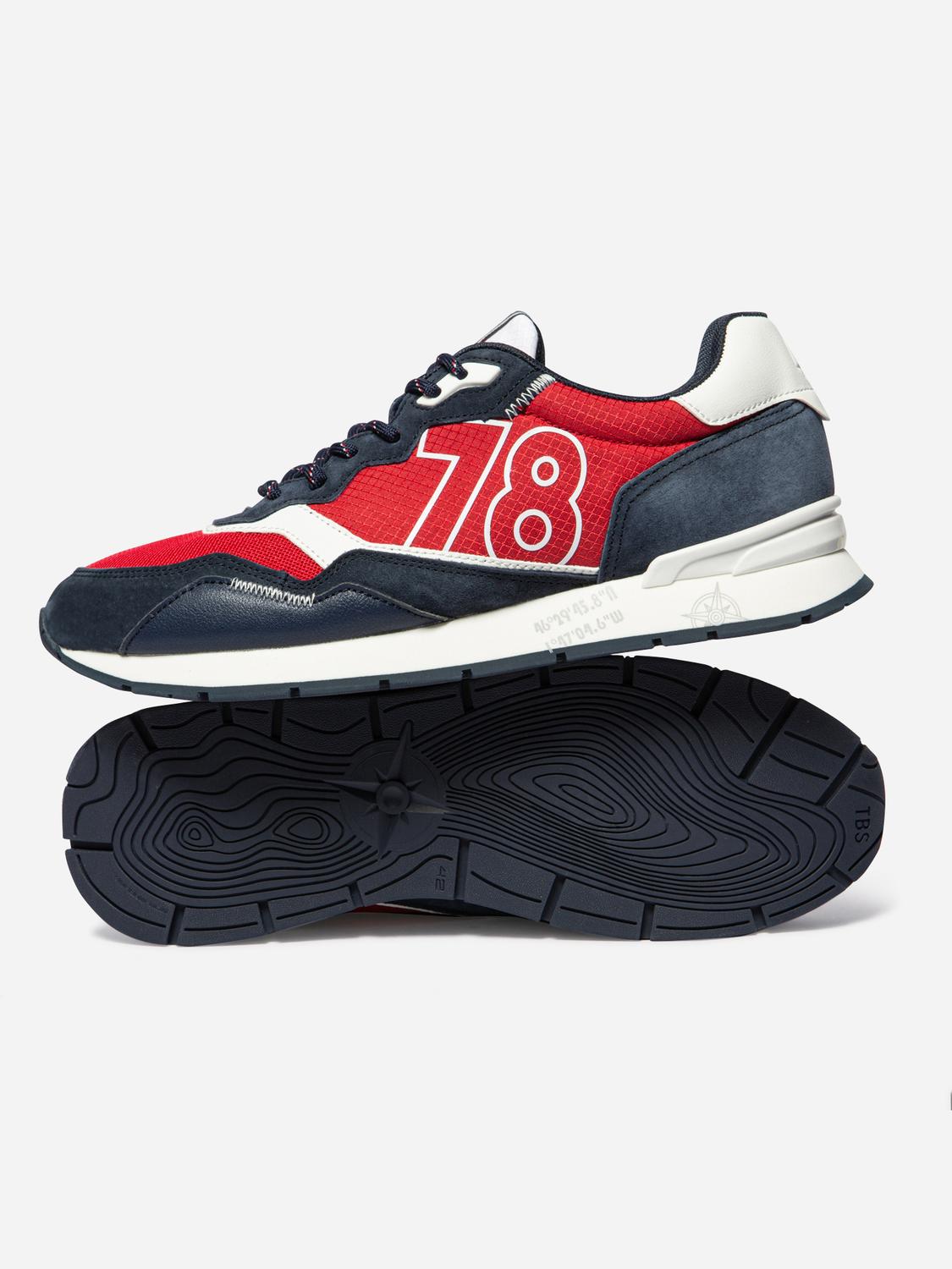 Running homme rouge et navy DJONBOT