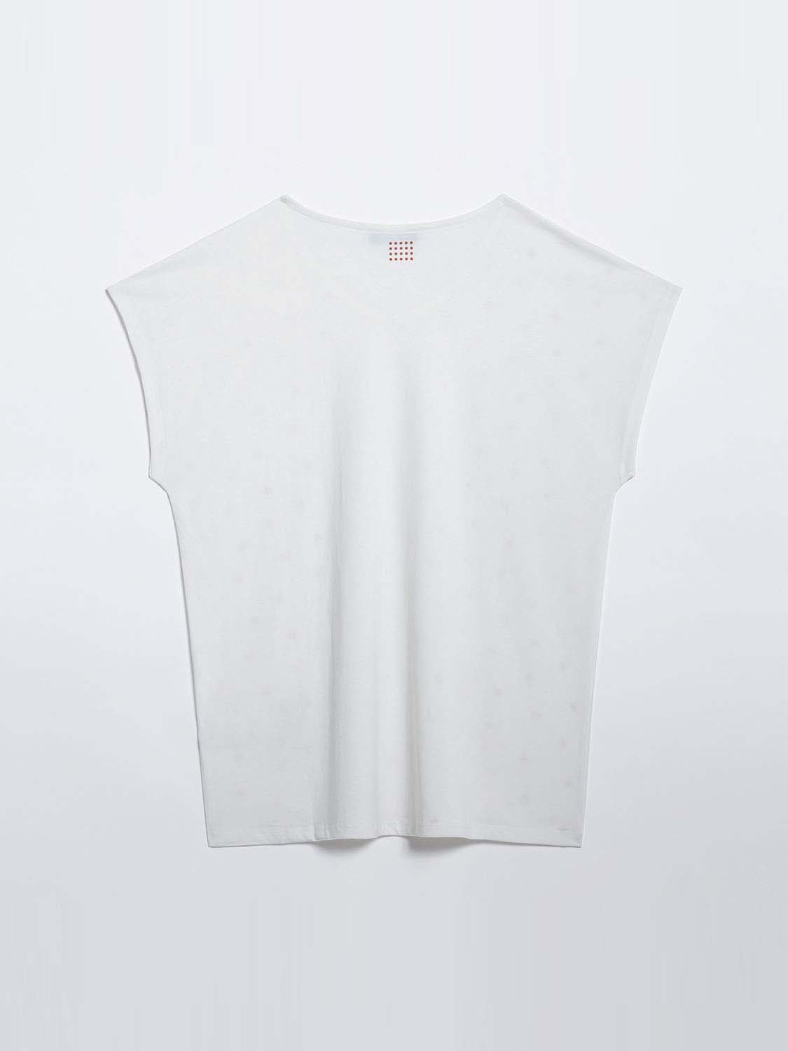 Tee shirt Femme Motif Coton Biologique Blanc