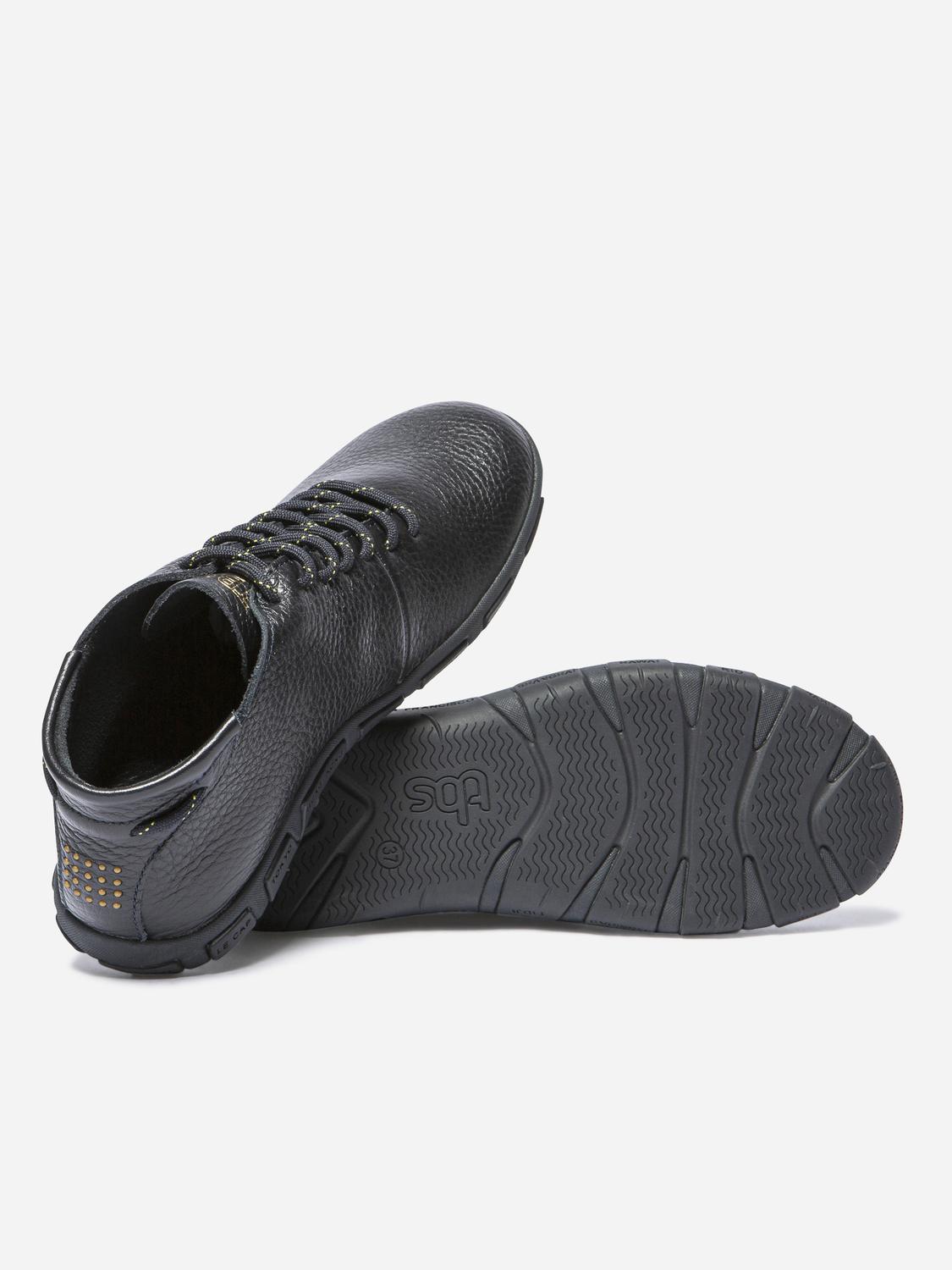 Tennis Montantes Femme Confort Marine Détail Or