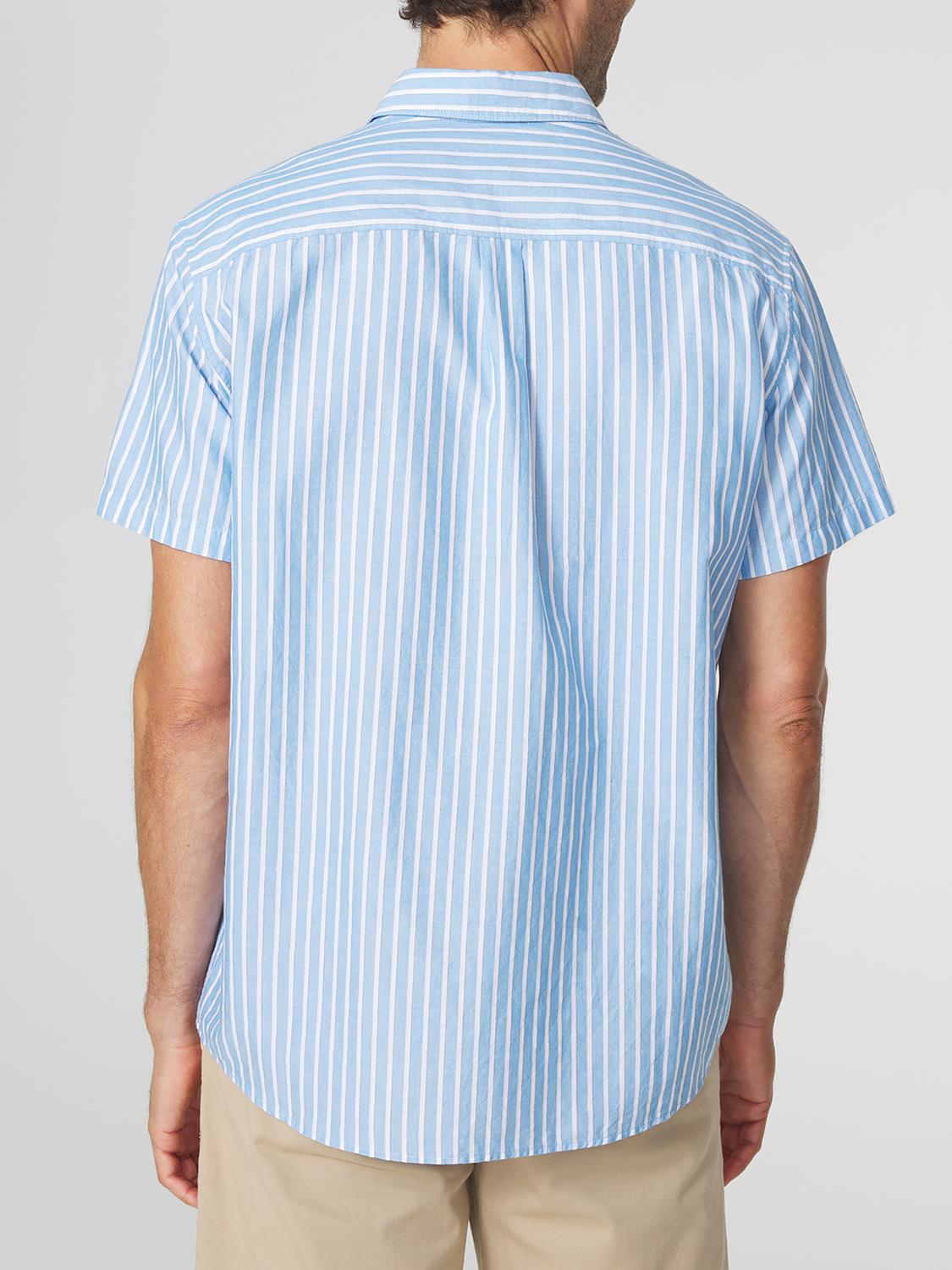 Chemise Homme Coupe Confort Rayures Bleu et Blanc YOHANCHA