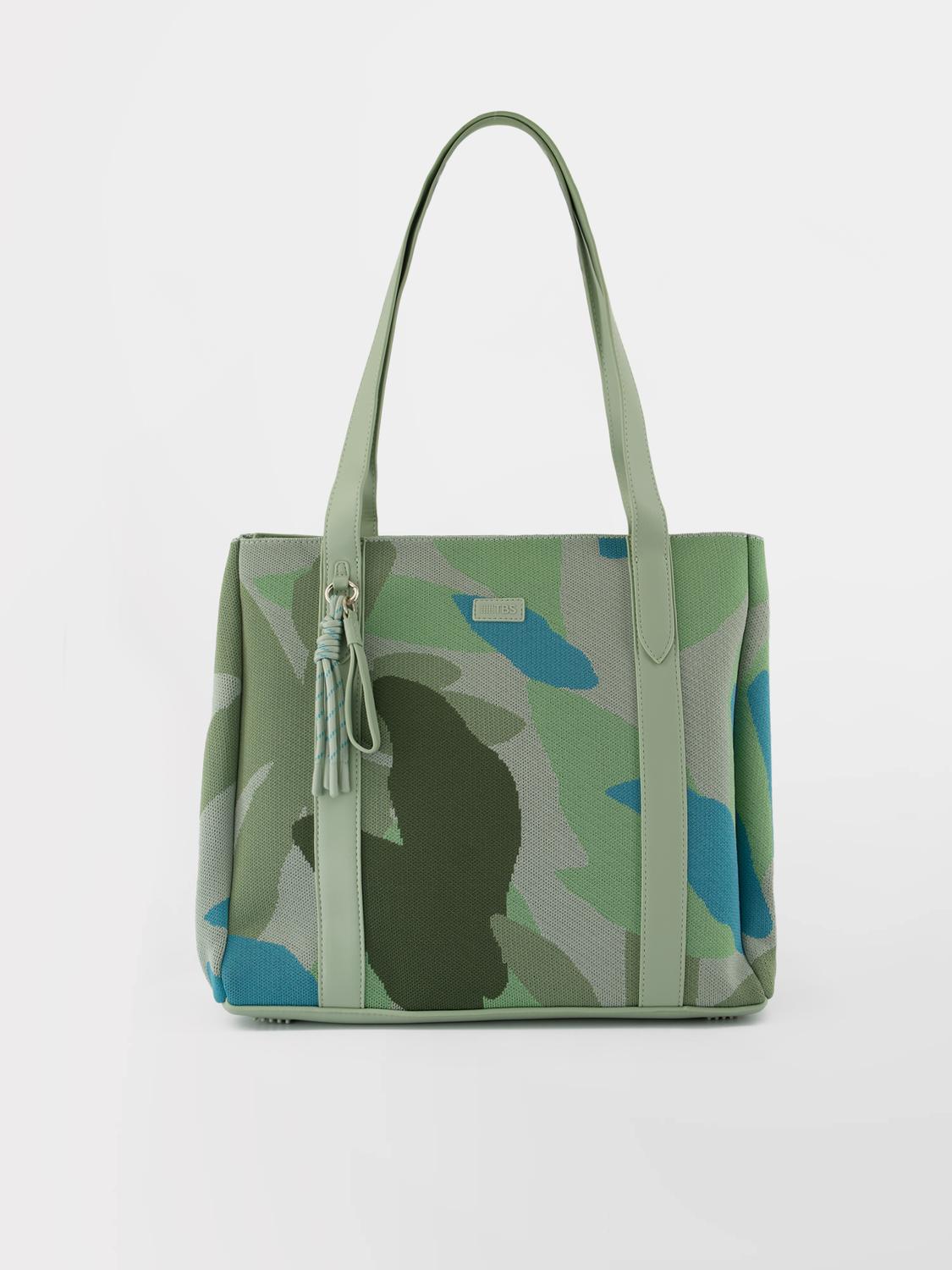 Sac cabas femme feuille argile JAZOVER