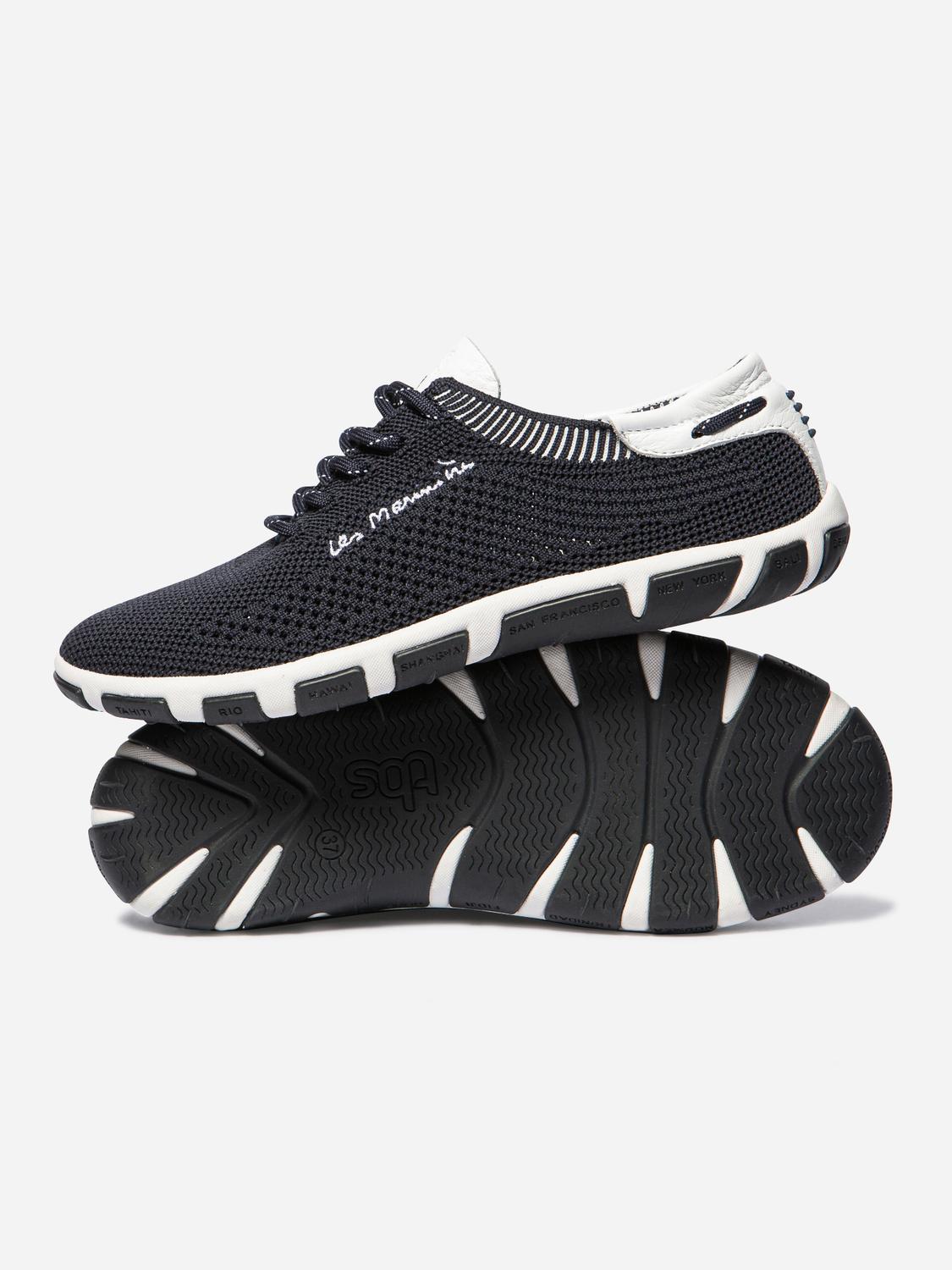 Tennis en toile femme raye baltic fonce JAZARIA