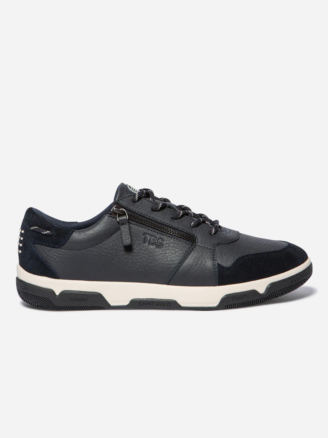 Tennis en cuir homme navy GEDEZIP