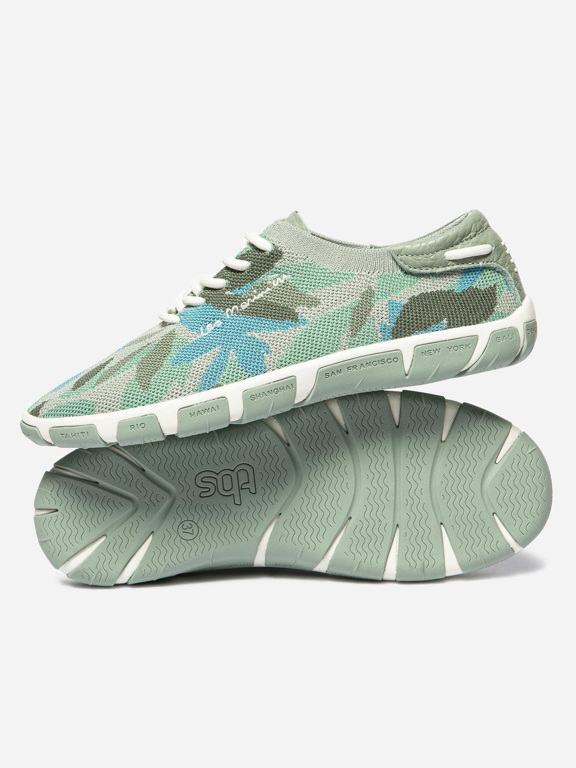 Tennis en toile femme feuille argile JAZARIA