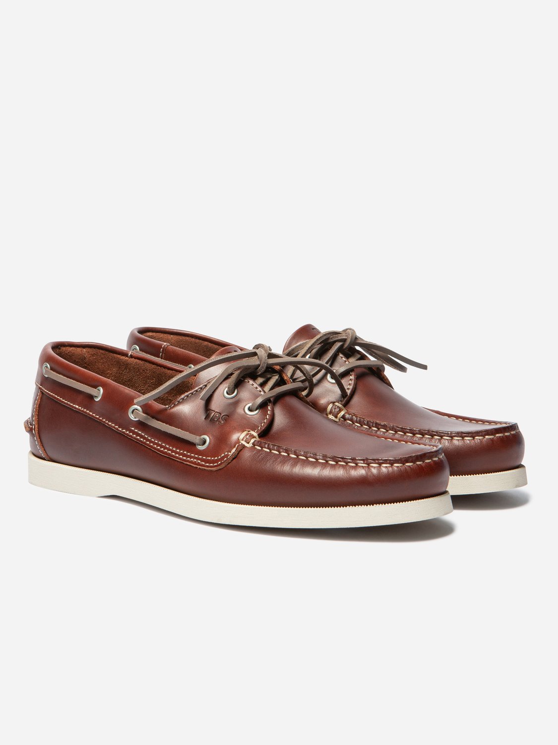 Men's Mahogany Leather Boat Shoes