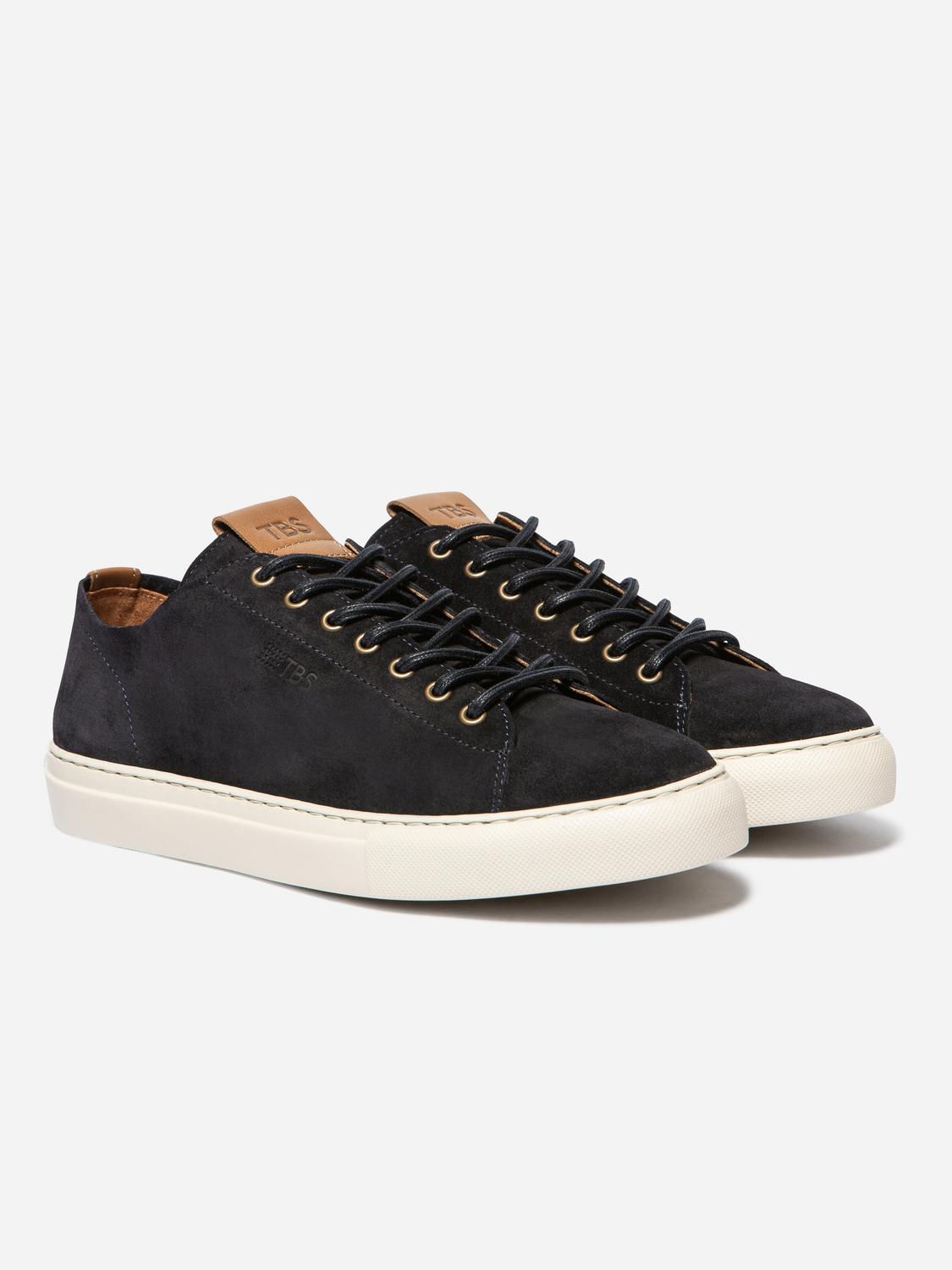 Men's leather sneakers Navy ALBERIC