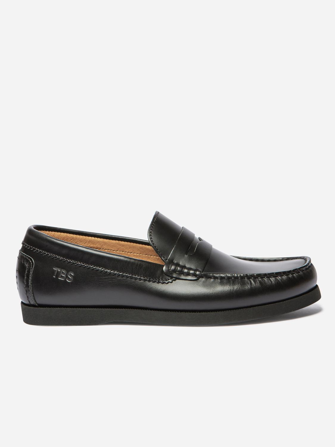 Mocassin Homme Doublée Cuir Noir PEROUSE