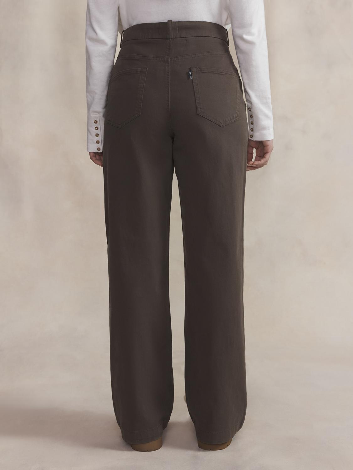 Pantalon Femme Gabardine Brun SINTAPAN