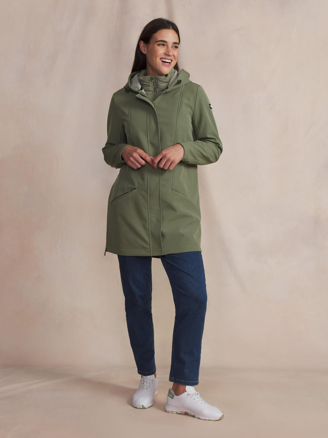 Veste Longue Femme Imperméable A Capuche Vert FANNYLON